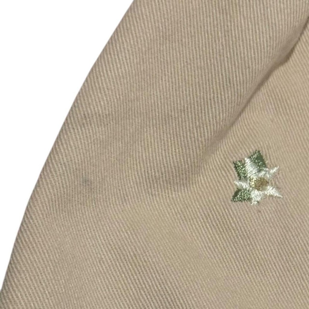 Nanette Girls Size 6 Khaki Shirt Dress Embroidered Floral Belted Button Front - Picture 3 of 6